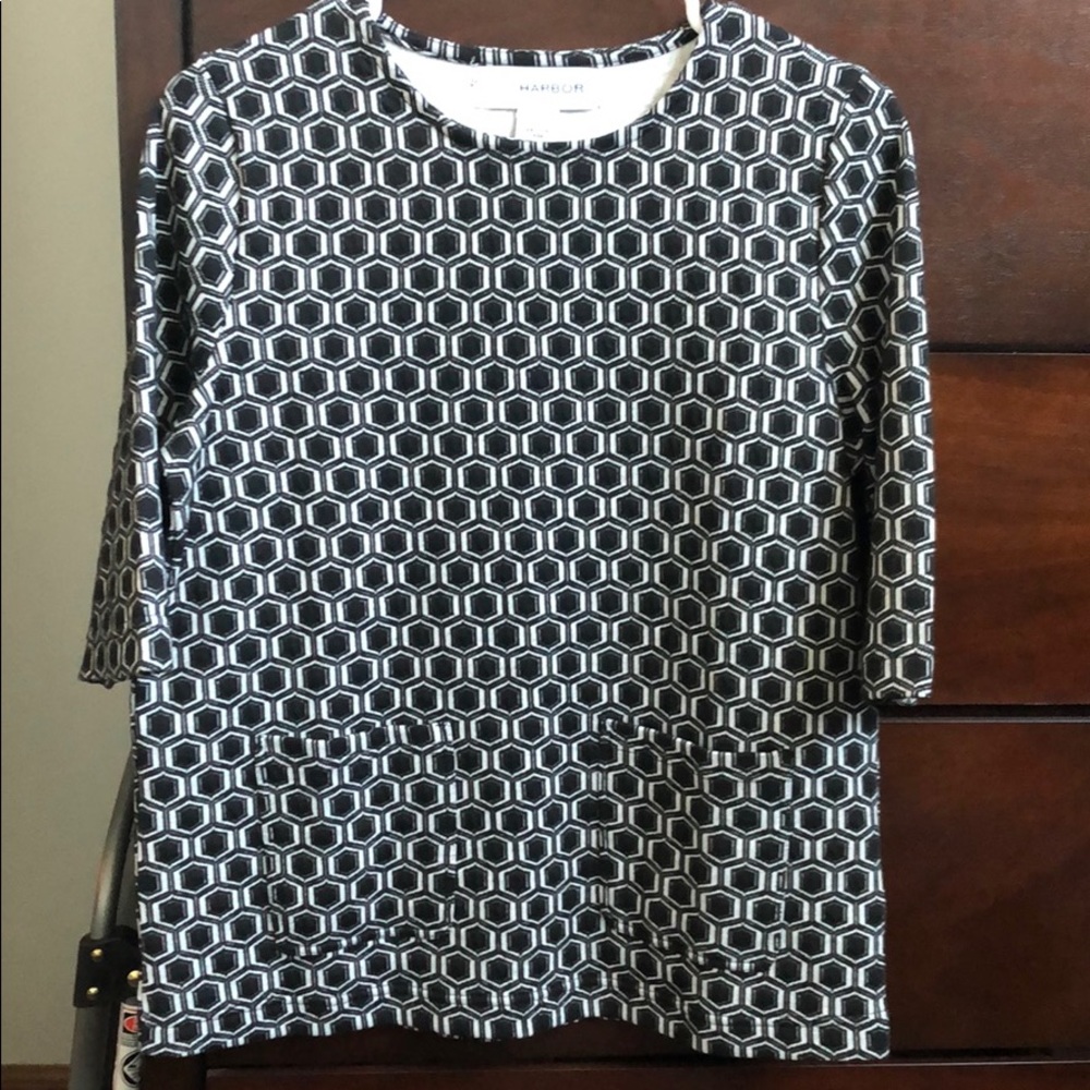 Black knit top